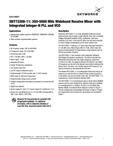 SKY73208-11 340-5000 MHz Receive Mixer with Integrated Integer