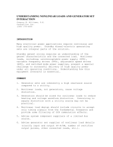 understanding nonlinear loads and generator