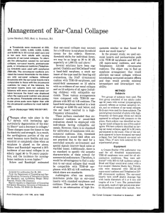 Management of Ear-Canal Collapse