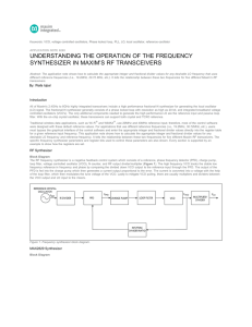 Understanding the Operation of Frequency Synthesizer in Maxim`s