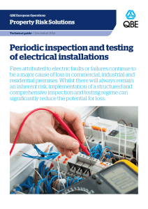 Periodic Inspection and Testing of Electrical Installation