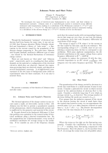 Johnson Noise and Shot Noise