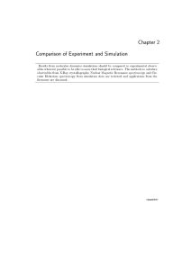 Chapter 2 Comparison of Experiment and Simulation