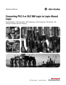 Converting PLC-5 or SLC 500 Logic to Logix
