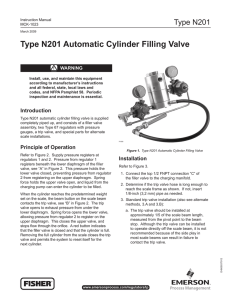 Type n201 automatic Cylinder Filling Valve