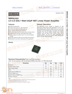 RMPA2455 2.4–2.5 GHz 1 Watt InGaP HBT Linear Power Amplifier