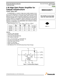 MMZ25332B4 1500-2700 MHz, 26.5 dB 2 Watt Power Amplifier