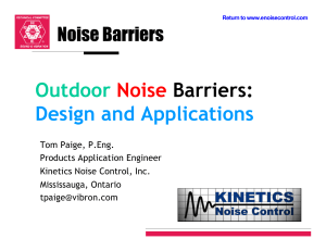 Outdoor Noise Barriers: Design and Applications
