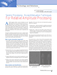 Noise Attenuation Techniques for Relative Amplitude Processing
