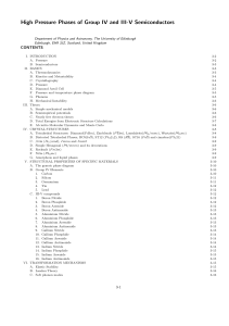 High Pressure Phases of Group IV and III