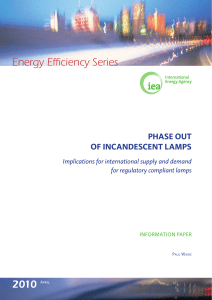 Phase out of incandescent lamps