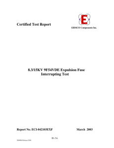 Certified Test Report 8.3/15KV 9F54VDE Expulsion Fuse
