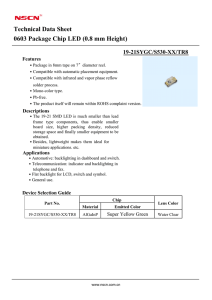 Technical Data Sheet 0603 Package Chip LED (0.8 mm Height)