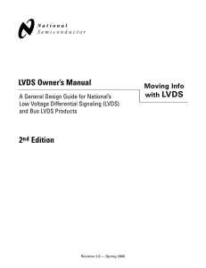 LVDS Owner`s Manual - Moving info with LVDS