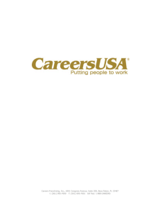 Careers Franchising, Inc., 6501 Congress Avenue, Suite 200, Boca