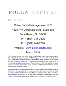 Polen Capital Management, LLC 1825 NW Corporate Blvd., Suite