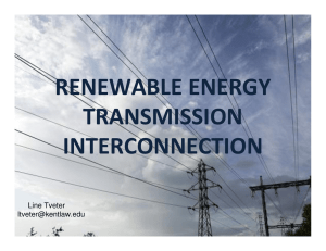 RENEWABLE ENERGY TRANSMISSION INTERCONNECTION