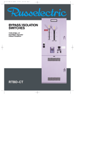 bypass/isolation switches rtbd-ct