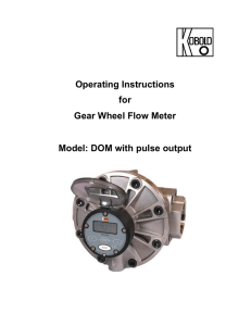 Kobold DOM Positive Displacement Flow Meter Manual