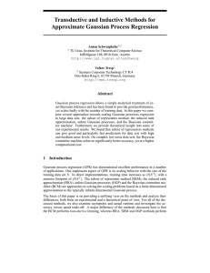 Transductive and Inductive Methods for Approximate Gaussian
