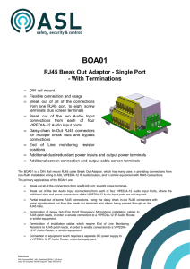 BOA01 RJ45 Break Out Adaptor - Single Port