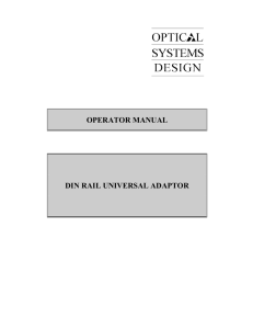 operator manual din rail universal adaptor