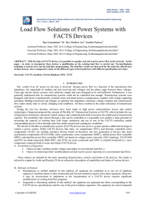 Load Flow Solutions of Power Systems with FACTS Devices