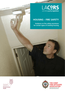 LACoRS HOUSING – FIRE SAFETY Guidance on fire safety