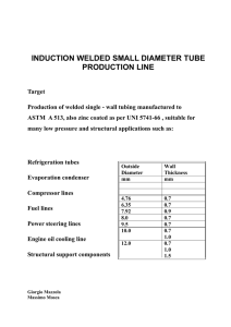 induction welded small diameter tube production