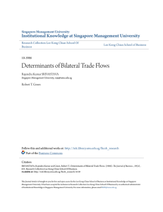 Determinants of Bilateral Trade Flows