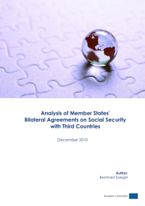 Analysis of Member States` Bilateral Agreements on Social Security