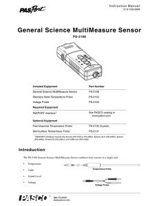 General Science MultiMeasure Sensor If you are using the