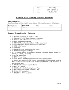 Common Mode Summing Node Test Procedure - DCC