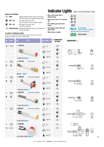 Indicator Lights (Neon, LED and Filament Lamp)
