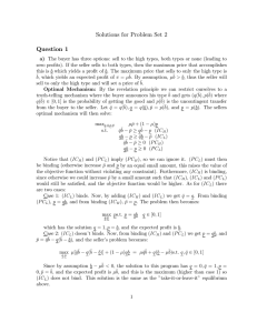 Solution to Problem Set 2 - Berkeley-Haas