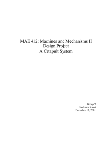MAE 412: Machines and Mechanisms II Design Project