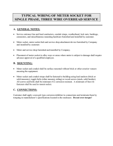typical wiring of meter socket for single phase