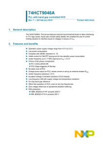 74HCT9046A PLL with band gap controlled VCO