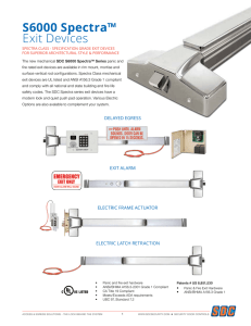 S6000 Spectra™ Exit Devices