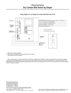 Wiring Instructions Dry Contact Wall Switch by Draper