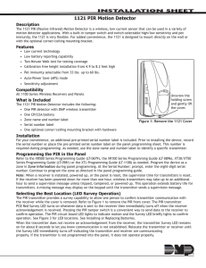 1121 PIR Motion Detector