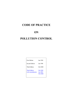 Code of Practice on Pollution Control