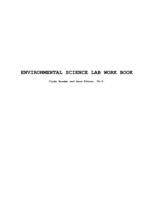 ENVIRONMENTAL SCIENCE LAB WORK BOOK