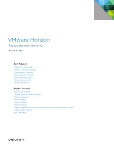 VMware Horizon Pricing Packaging And