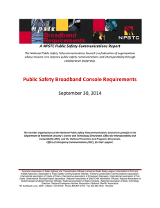 Public Safety Broadband Console Requirements