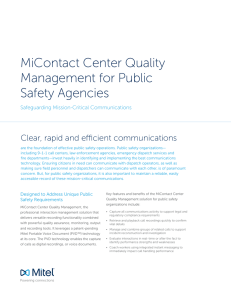 MiContact Center Quality Management for Public Safety