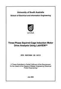 Three-Phase Squirrel-Cage Induction Motor Drive Analysis