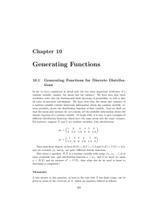 Chapter 10: Generating Functions