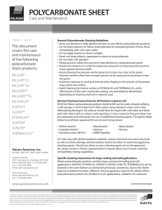 Polycarbonate Care and Maintenance