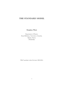 the standard model - Public < RHUL Physics Department TWiki